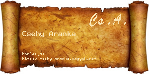 Csehy Aranka névjegykártya
